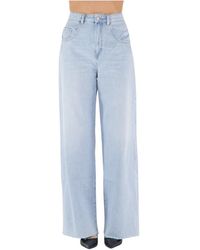 ICON DENIM - Weite beinweite mittelhohe denim-jeans - Lyst