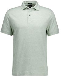 BOSS - Stilvolles grünes leinen-baumwoll polo shirt - Lyst