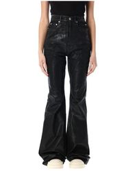 Rick Owens - Zwarte Bootcut Jeans Verhoog Stijl - Lyst