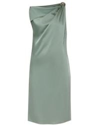 Lanvin - Kleedjes ,Groen ,Satijn Satijnen Jurk - Lyst
