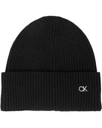 Calvin Klein - Ribgebreide Muts - Lyst