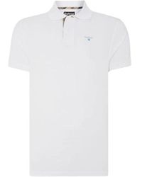 Barbour - Tops ,Wit ,Katoen Klassieke Tartan Piquet Polo - Lyst