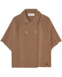 BUSNEL - Truien & Vesten ,Bruin ,Wol Gertrude Cape - Lyst
