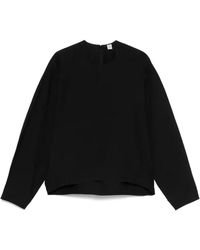 TOTEME - Overhemden ,Zwart ,Katoen Batwing Top Shirt - Lyst