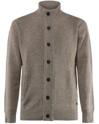 Barbour - Truien & Vesten ,Wol Essential Patch Zip Through Cardigan - Lyst