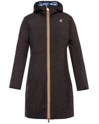 K-Way 'charlene' Reversible Hooded Jacket - Zwart
