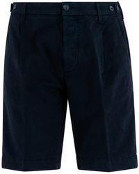 Re-hash - Blaue bermuda-shorts slim fit - Lyst