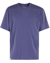 Edwin - Tops ,Paars ,Katoen Paarse Basic T-Shirt Oversize Korte Mouw - Lyst