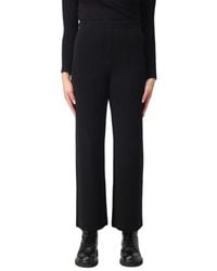 Kaos - Broeken ,Zwart ,Polyester Zwarte Elastische Taille Regular Fit Broek - Lyst