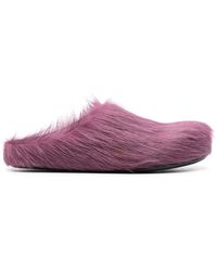 Marni - Mauve Bequeme Slip-On Sandalen - Lyst