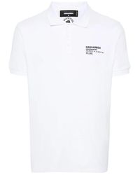 DSquared² - Tops ,Wit ,Katoen Witte Tennis Fit Polo T-Shirt - Lyst