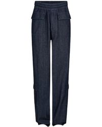 Dries Van Noten - Blauwe Cargo Denim Broek Regular Fit - Lyst
