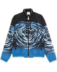 CASABLANCA - Jassen ,Veelkleurig ,Polyester Warped Logo Ripple Windbreaker Jacket - Lyst