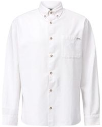 A.P.C. - Overhemden ,Wit ,Katoen Oversized Katoenen Shirt Met Button-Down Kraag - Lyst