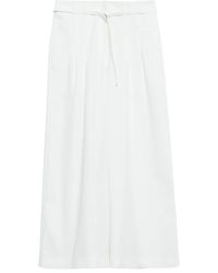 Comma, - Broek Met Wijde Pijpen En Plooien - Lyst