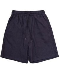 Les Deux - Shorts de lino azul marino oscuro - Lyst