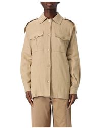 Alberta Ferretti - Jassen ,Linnen Linnen-Viscose Stretch Jasje - Lyst
