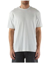 Calvin Klein - T-shirt aus baumwolle mit geprägtem logo - Lyst