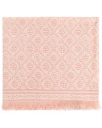 Tory Burch - T Monogram Floral Oblong Sjaal - Lyst