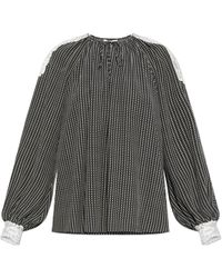 Chloé - Zijden Top Met Lange Mouwen - Lyst