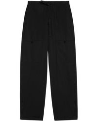 Jil Sander - Broeken ,Zwart ,Katoen Cotton Poplin Cargo Broek - Lyst