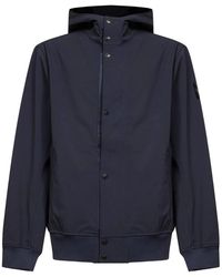 Stone Island - Jassen ,Blauw ,Polyester Soft Shell-R Jas - Lyst
