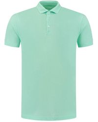 Fedeli - Tops ,Groen ,Katoen Polo Shirt Met Korte Mouwen - Lyst