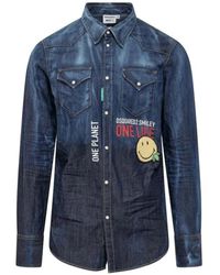 DSquared² - Overhemden ,Blauw ,Denim Denim Overhemd - Lyst
