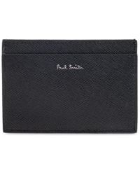 Paul Smith - Accessoires ,Zwart ,Leer Leren Kaarthouder Met Print - Lyst