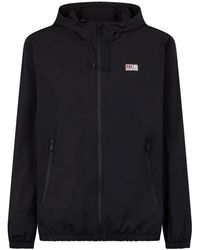 MC2 Saint Barth - Jassen ,Zwart ,Polyester Sloop Windbreaker - Lyst