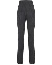 Alberta Ferretti - Graue Wollmischung Stylische Hose - Lyst