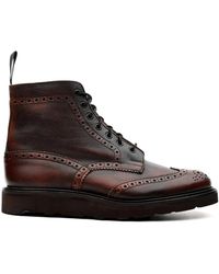 Tricker's - Schoenen ,Paars ,Burgundy Stow Laarzen - Lyst