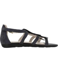 Stonefly - Velours Flache Sandalen - Lyst