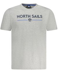 North Sails - Tops ,Grijs ,Katoen Grijze Katoenen T-Shirt - Lyst