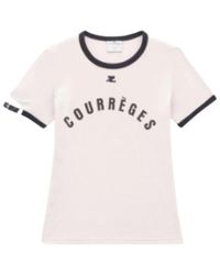 Courreges - Top moda beige cinghia - Lyst