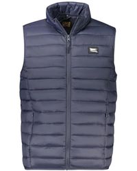 Roberto Cavalli - Jassen ,Blauw ,Polyester Hooded Quilted Jacket - Lyst