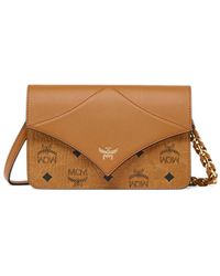 MCM - Tassen ,Bruin ,Leer Diamond Schoudertas - Lyst