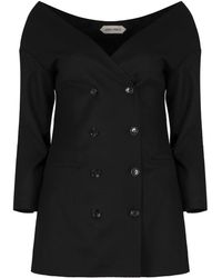 Alberta Ferretti - Elegante Wollen Jas Met Zakken - Lyst