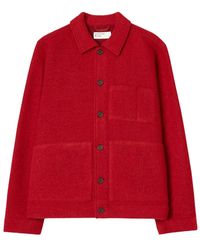 Universal Works - Jassen ,Rood ,Wol Wool Fleece Uniform Jacket - Lyst