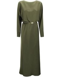 Max Mara - Kleedjes ,Groen ,Satijn Satijnen Slipdress - Lyst