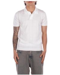 Alpha Studio - Tops ,Wit ,Katoen Polo Shirt - Lyst