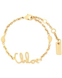 Chloé - Metalen Charme Armband Met Haaksluiting - Lyst