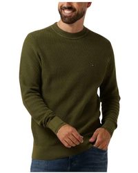 Tommy Hilfiger - Rechteckige Struktur Crew Neck Pullover - Lyst