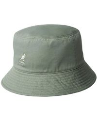 Kangol - Accessoires ,Groen ,Katoen Sage Gewassen Bucket Hoed - Lyst