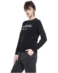 Iceberg - Gebreide Trui Met Ronde Hals - Lyst