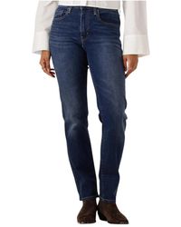 Levi's - Jeans ,Blauw ,Katoen 724 High Rise Straight Chelsea Carbon Glow - Lyst