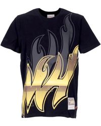 Mitchell & Ness - Tops ,Zwart ,Katoen Miami Heat Hardwood Classics Tee - Lyst