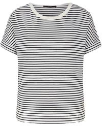 Windsor. - Tops ,Veelkleurig ,Katoen-Ecru Gestreept Tencel-Katoenen Shirt - Lyst