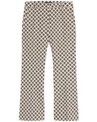 Weekend by Maxmara - Pantalon Van Katoenmix Met Stretch En Print - Lyst