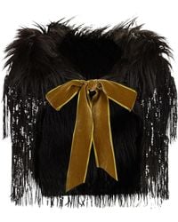 Nina Ricci - Faux Fur Shearling Jassen - Lyst